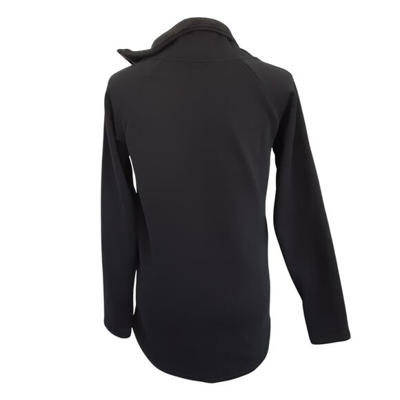 Athleta Cozy Karma Twist Neck Sweatshirt Black Womens XS Thumb Holes Athleisure - Picture 4 of 13